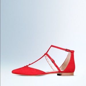 Pretty Boden Bonnie studded flat, red size 39 /8.5